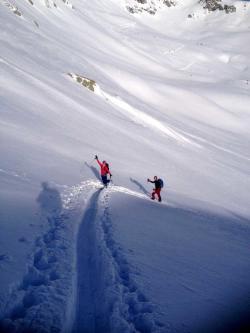 Ski de randonée en Lauzière (le col des aiguillons)