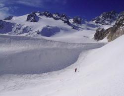 Ski de randonnée sur le glacier de Gébroulaz