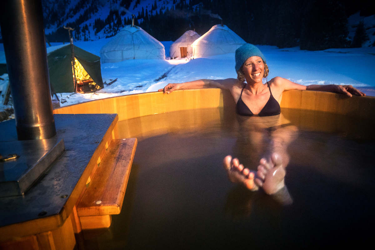 Kyrgyzstan bain chaud sauna yurt