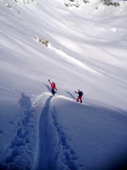 Ski de randonée en Lauzière (le col des aiguillons)